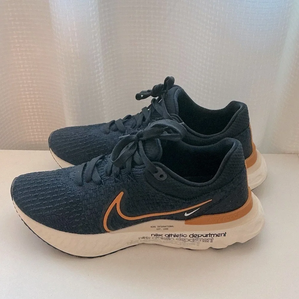 Nike React Infinity Run Flyknit 3 Athletic Navy Gold DO9582-400 Mens‎ 7